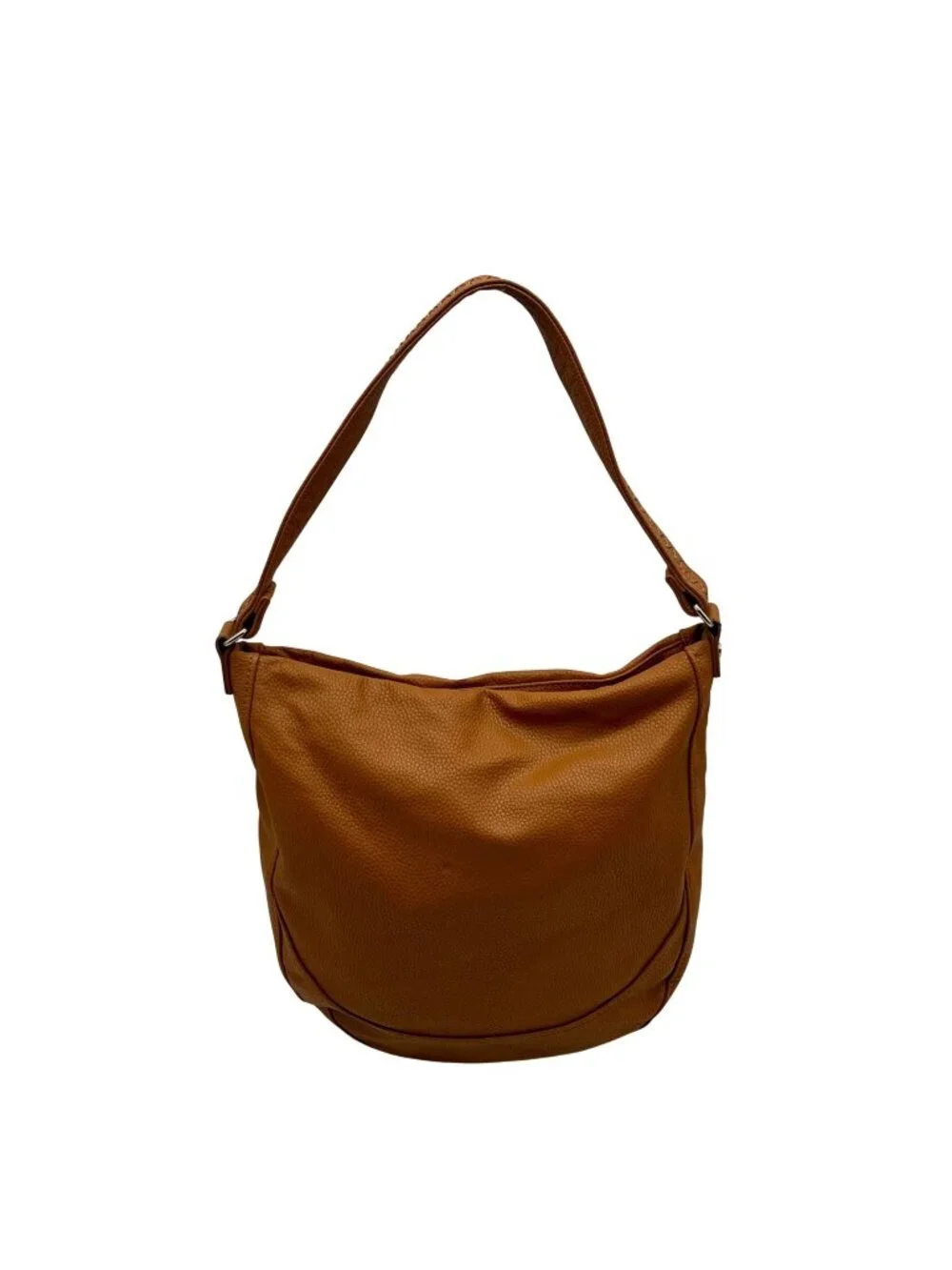 Thirty-One Tan Pebbled Faux Leather Hobo Bag